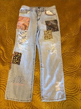 BDG Patchwork Distressed Cowboy Jeans